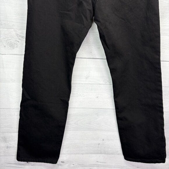 NEW Wrangler Authentics Jeans Black Straight Fit Denim Pants ZM200BK Size 34x32 - Picture 8 of 11